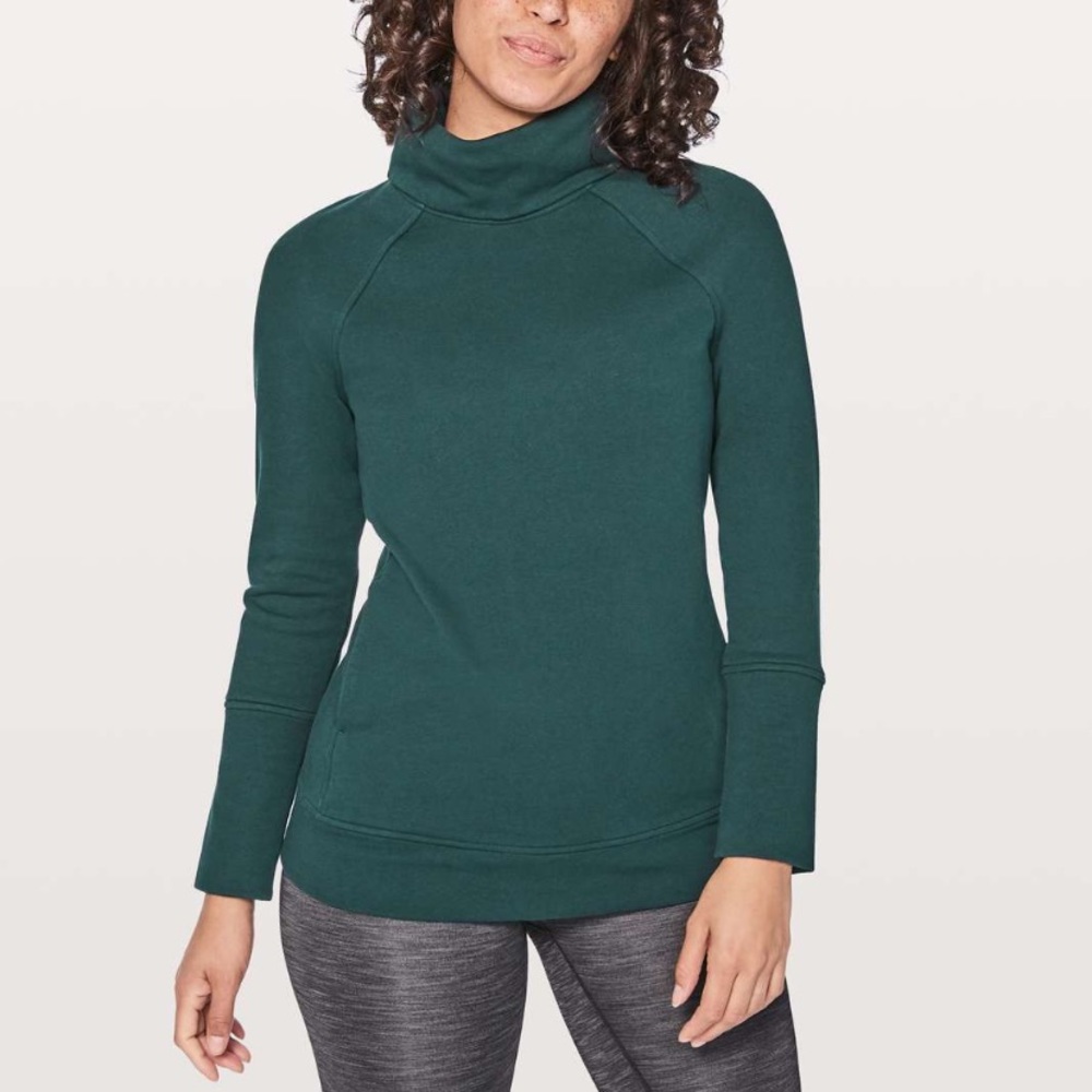 Lululemon To You Tunic pullover thick blue turtleneck sweatshirt size 4